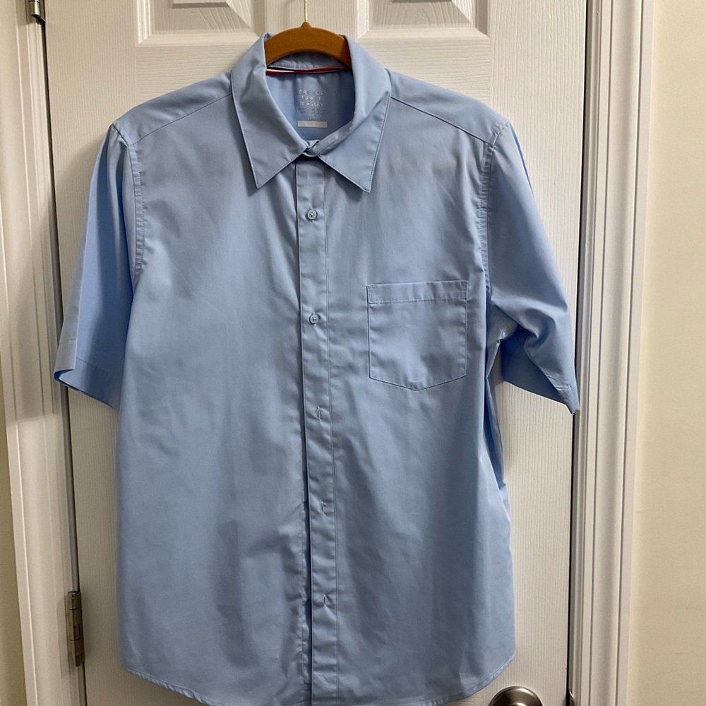 French Toast brand boys short sleeve button down shirt